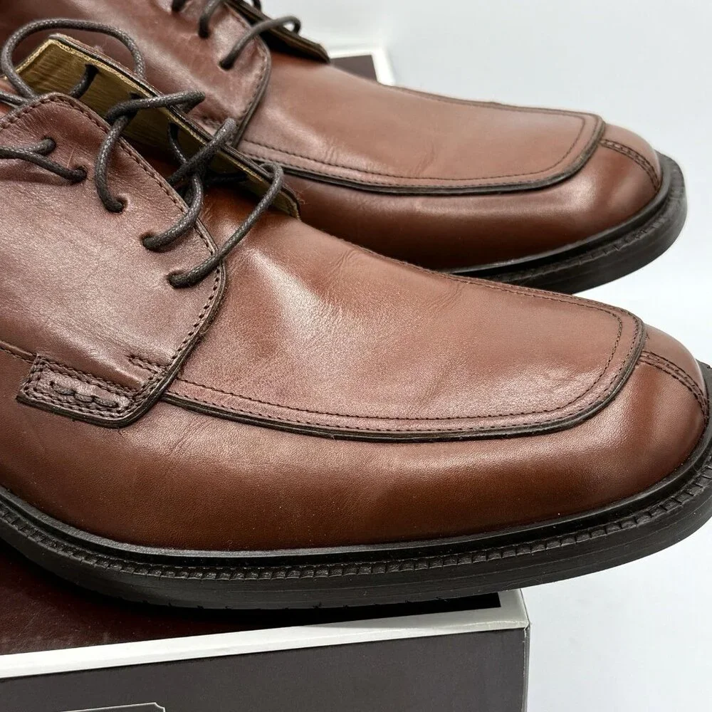 Coach Dress Shoes Mens 11 Brown Leather Made In Italy NEW In Box Malone Oxford